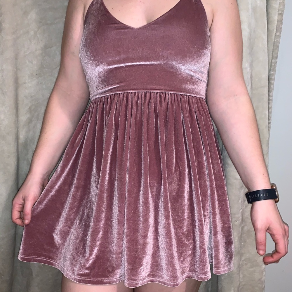Velvety Rose Colored Princess Dress